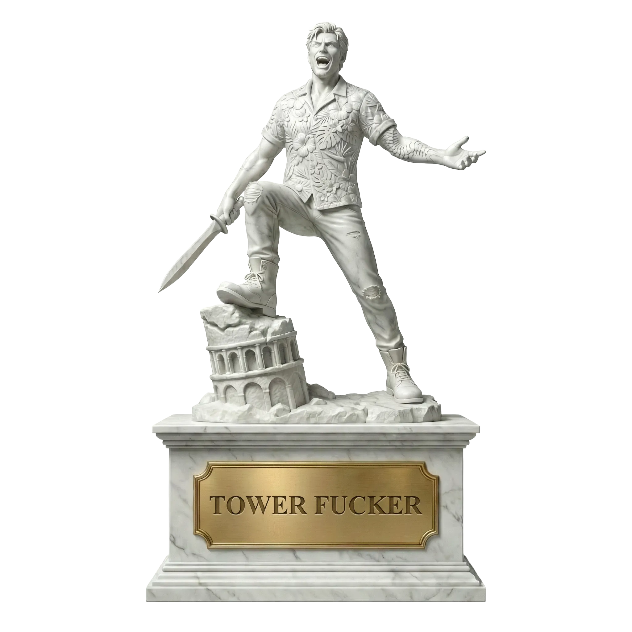Jack Atlas — Tower Fucker statue