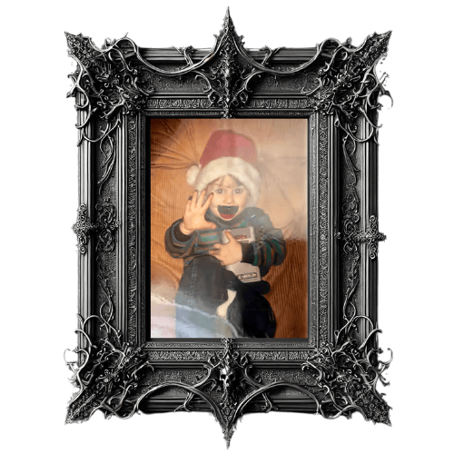 Young Sean in an ornate frame